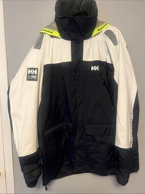 Helly Hansen Men’s Black, White & Neon Yellow Ski Jacket